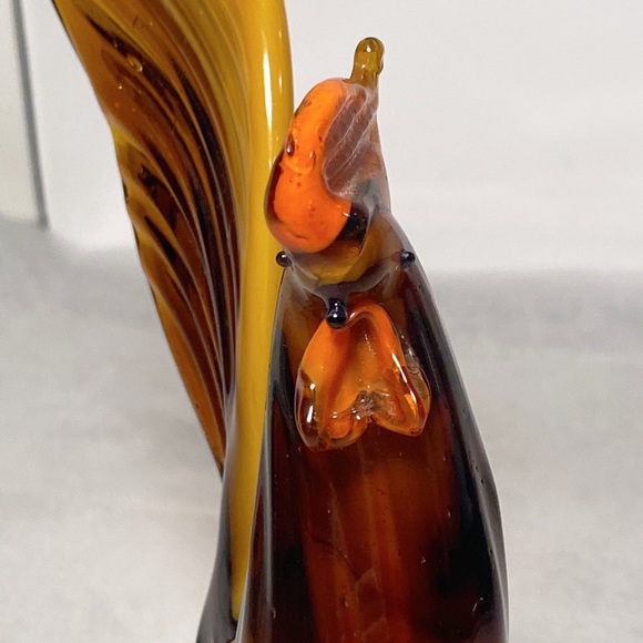 Vintage Murano Hand Blown Glass Rooster Art Figurine - Picture 9 of 13